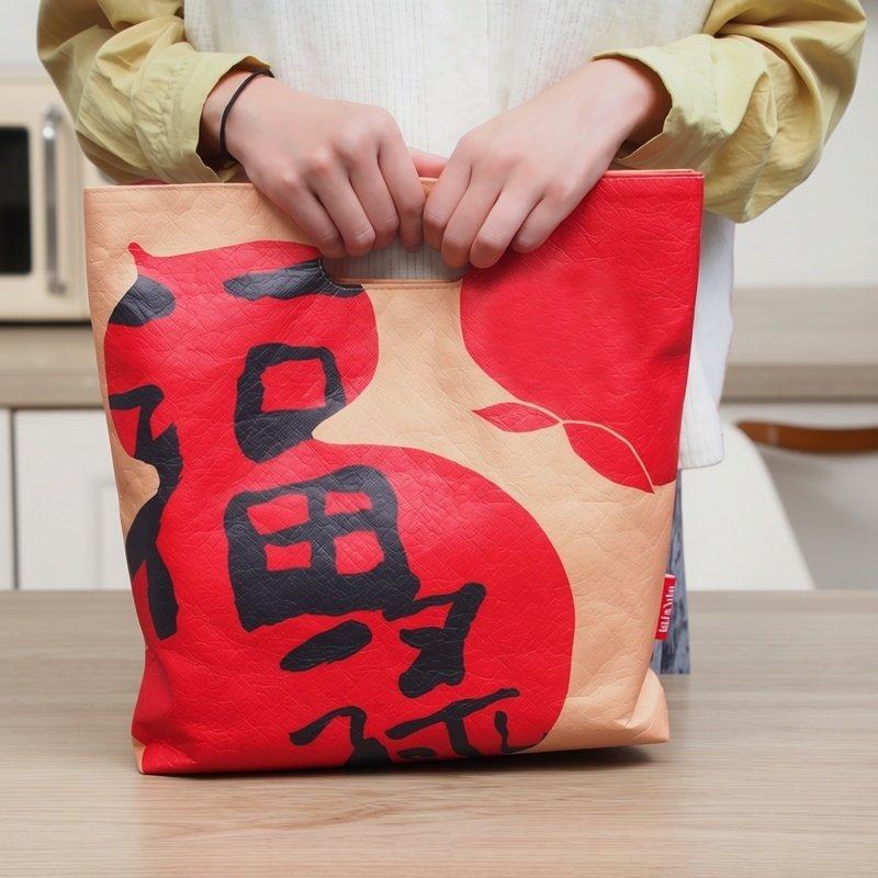 杜邦纸袋定制新年春节伴手礼品包订做可印刷logo图案手提环保购物