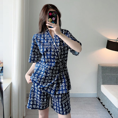 日系小众纯棉汗蒸服情侣浴服