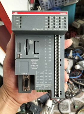 ABB PM554-RP,通电有报警灯亮,无编程电缆及软件,备件议价