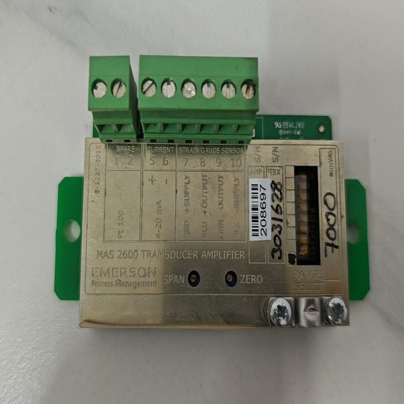 检测MAS 2600-G20-09-0/0P艾默生EM 咨询