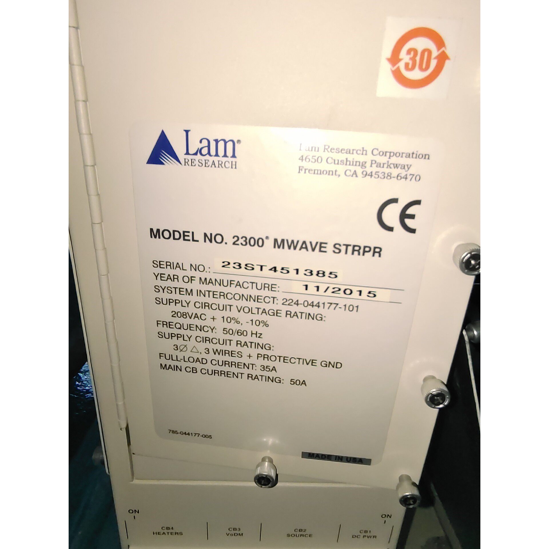 Lam 2300 MWAVE STRPR 腔体 23ST45备件议价