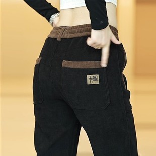 灯芯绒男裤 中年条绒裤 加绒加厚男士 秋冬季 休闲弹力保暖男裤 超值款