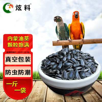 炫料鹦鹉粮精选小油葵毛黑珍珠