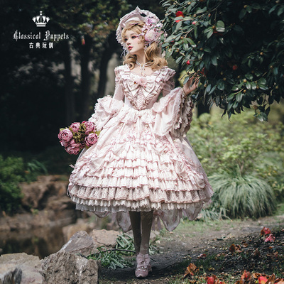 taobao agent Rose name Angel Aleir Hollow Hat Hat Classical Doll Lolita Dress Spot