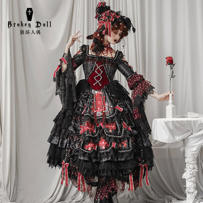 taobao agent [Custom] Broken Mary Flower Marry OP Lolita Dress full pre -sale