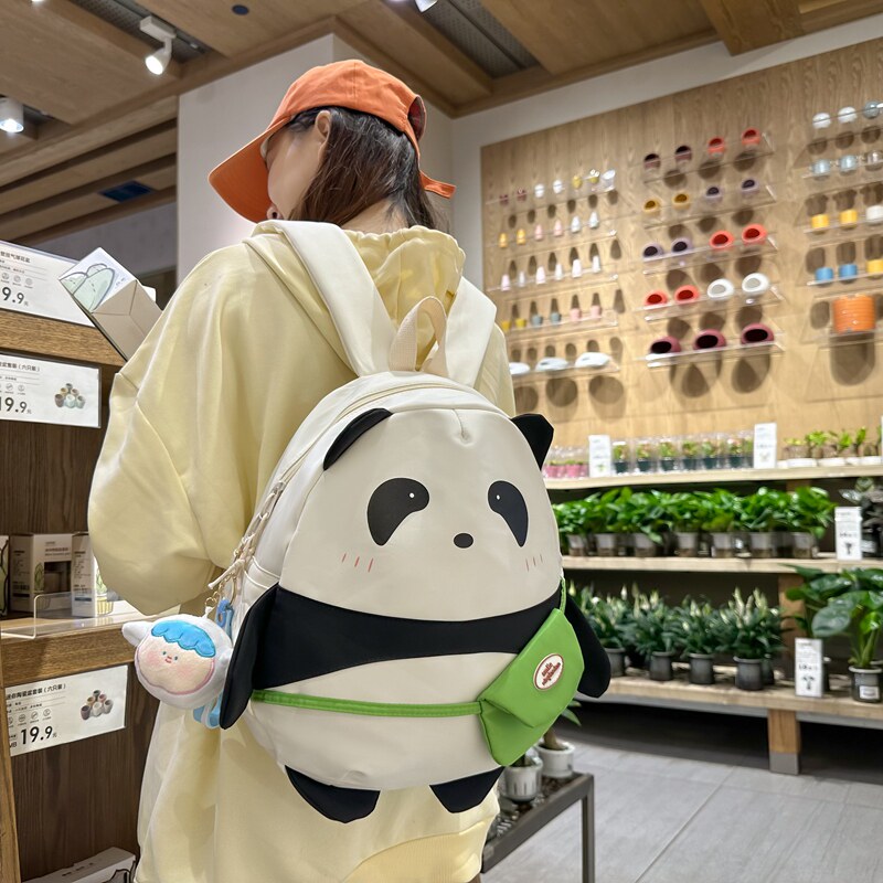 咖啡鼠熊猫可爱迷你双肩包