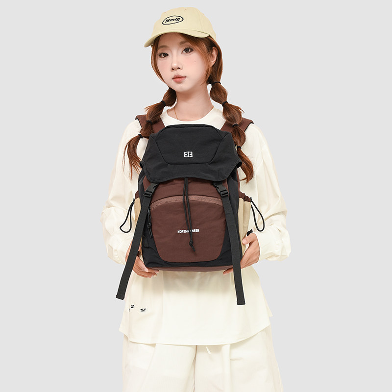 红鹮鸟日系旅行包超轻便双肩包小众韩系户外露营背包小众男女通用