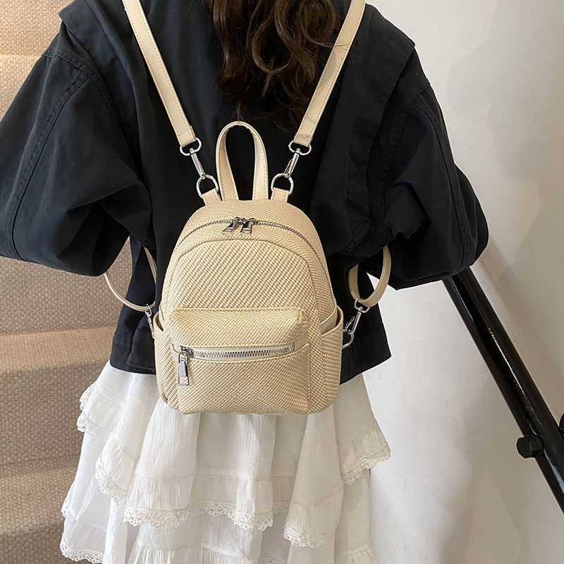 红鹮鸟高级感双肩包包女2026新款潮学生双肩背包单肩包旅行包