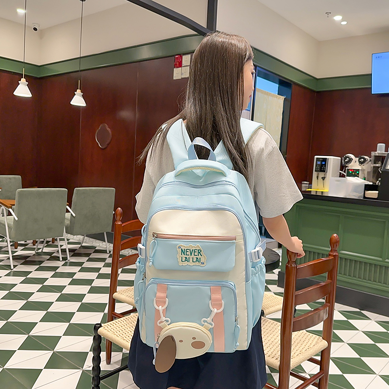 红鹮鸟韩版高颜值高中书包女大容量减负初中生双肩包中学生背包男