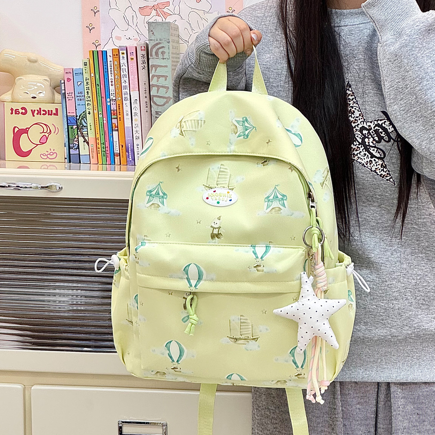 红鹮鸟可爱百搭女学生双肩包