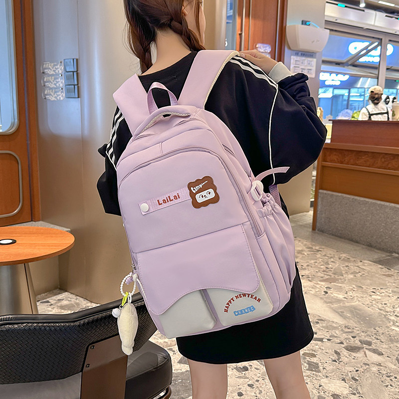 红鹮鸟森系可爱防水双肩书包女