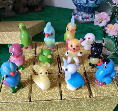 创汇北京老料器琉璃可爱风小动物