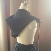 可拆卸纽扣棉衣帽子单买羽绒连帽假卫衣帽校服子领男女大假领子