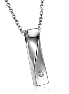 骨灰项链钛钢方柱纪念品定制