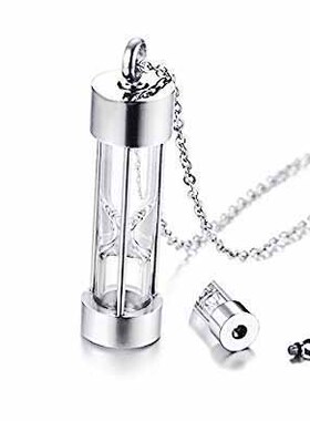 沙漏圆柱骨灰盒精油瓶防水吊坠