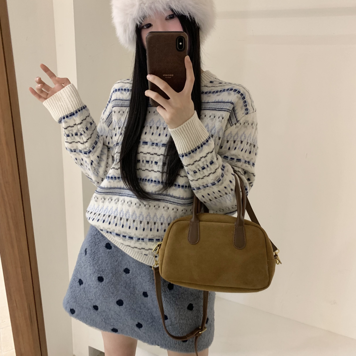 SHEEP.-韩系费尔岛复古提花套头保暖毛衣（含100羊毛）7985559