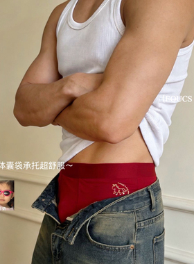 XIA夏夏-属马年男士平角底裤莫代尔大红色结婚四角短裤内裤WGS085