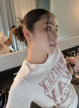 TRUSTME-nyy同款博主调性小众字母印花内搭后背印花短袖T恤14563#