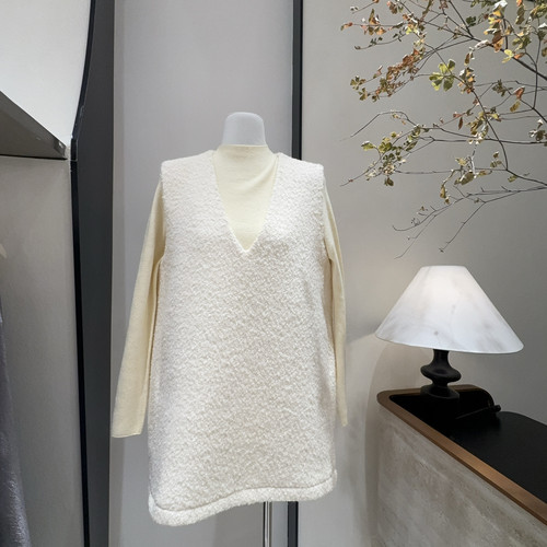 YOU MI-无袖v领背心裙显瘦休闲叠穿a字连衣裙25-1530