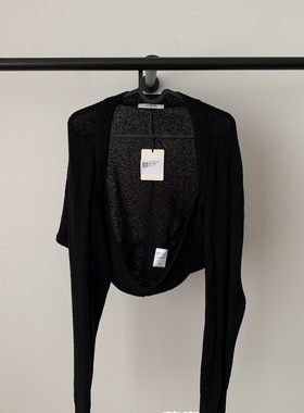 THXGIVING-韩系百搭短款长袖披肩针织开衫81447