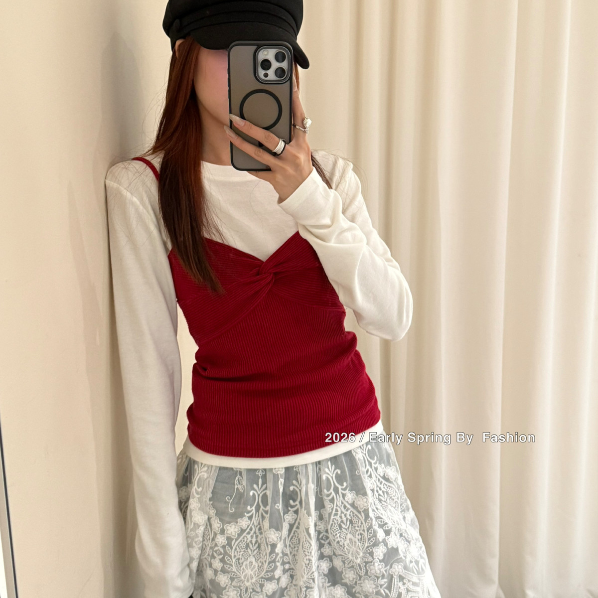 STYLE 风格-百搭温柔气质针织吊带背心+百搭长袖T恤两件套装6736,孕妇装/孕产妇用品/营养,连衣裙,淘宝优惠券,粉丝福利购,淘宝优惠卷