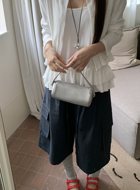 THIRTEEN 拾叁-韩系两件套花边下摆超爆短外套+背心套装F76