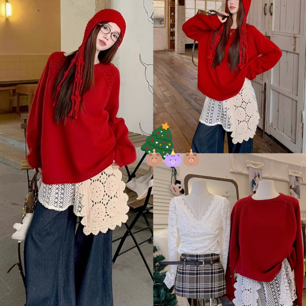 TimelyRain  及时雨-小众设计感简约保暖叠穿加厚保暖毛衣P-5088