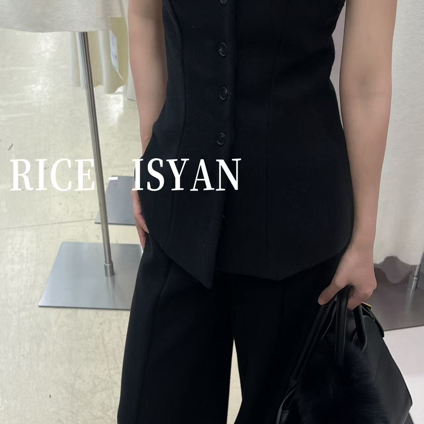 RICE- ISYAN-冬上新RICEIS设计感百搭阔腿时尚西裤YS1-5127