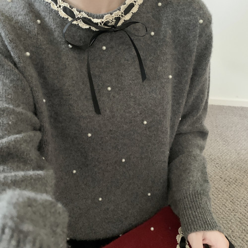 MUUTIS牧缇-领插肩袖费尔岛阿拉善骆驼毛衣(含50.6绵羊毛)LJZ168&