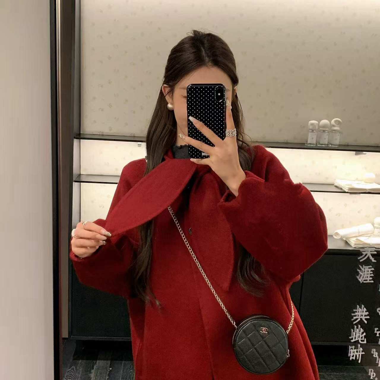 亨诗特-毛外套(配可拆卸围巾)（含5.8羊驼毛）(含65绵羊毛)YS2-32