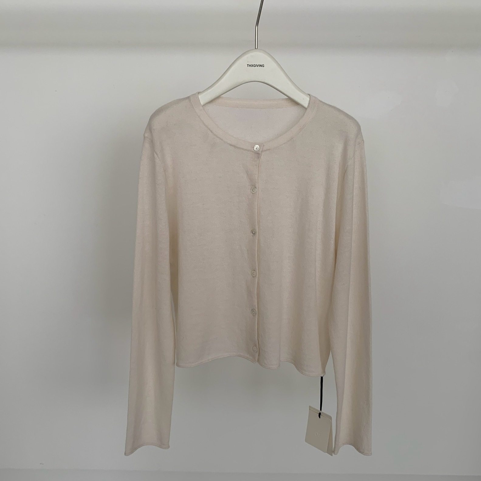 THXGIVING-简约纯色百搭显瘦针织开衫45388