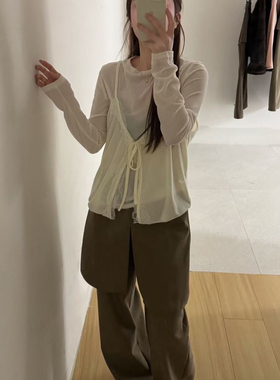 Hand made-绒吊带背心+长袖打底衫两件套装(无配件)9.NIAN-N9710