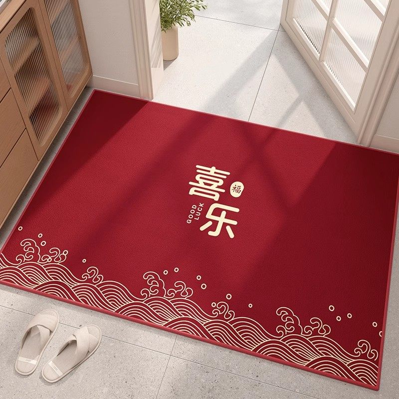意大利红色喜庆玄关垫地毯入户门垫进门门口脚垫门外耐脏防滑垫子,居家布艺,入户地垫,淘宝优惠券,粉丝福利购,淘宝优惠卷