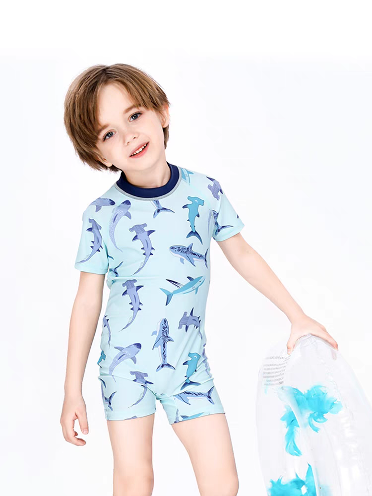 AMLLIVE儿童泳衣男童婴幼儿分体泳装套装中小童连体游泳衣裤防晒