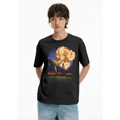 Led Zeppelin复古摇滚乐队印花短袖T恤男女通用vintage黑色
