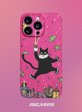 放烟花的猫 iphone16promax手机壳小众菲林壳防摔苹果17全包软壳安卓