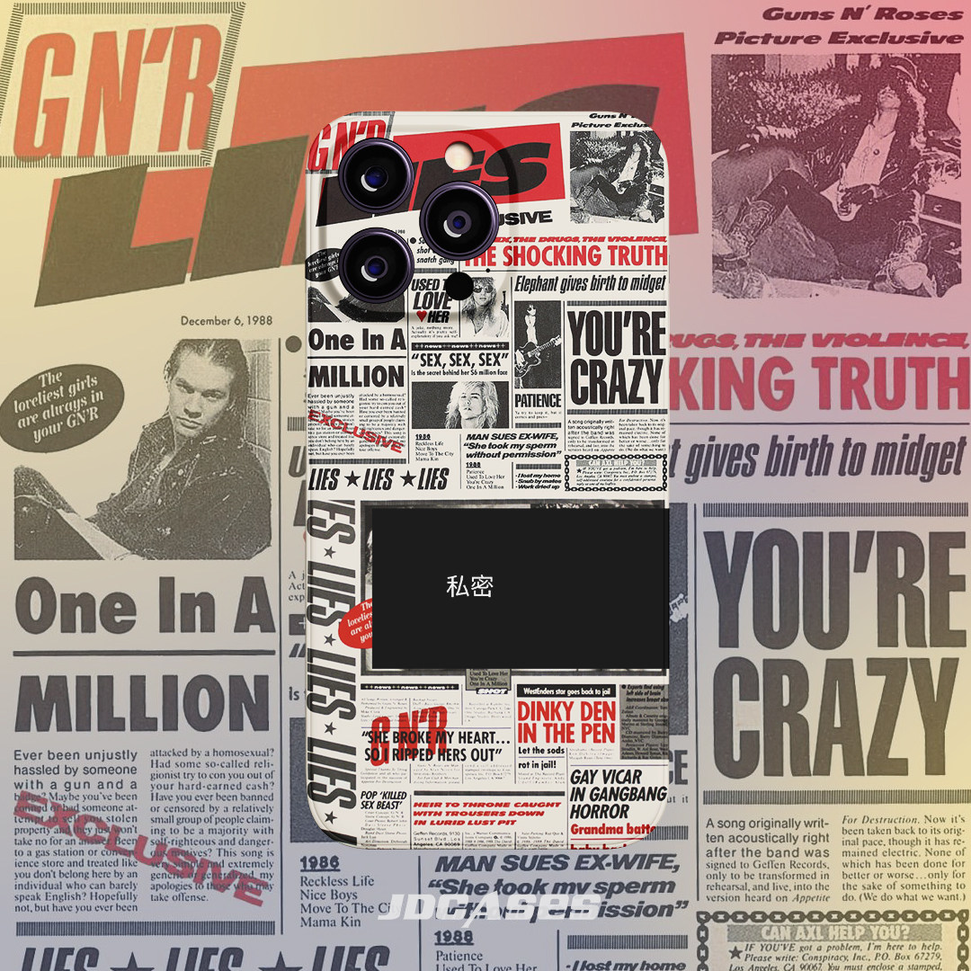 枪炮与玫瑰乐队Guns N' Roses 摇滚乐队iphone15promax全包软壳半包硬壳菲林手机壳安卓