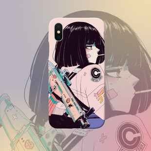 日系少女卡通CITYPOP iphone15promax全包软壳半包硬壳菲林手机壳安卓