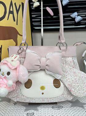 学院风白粉碎花美乐蒂单