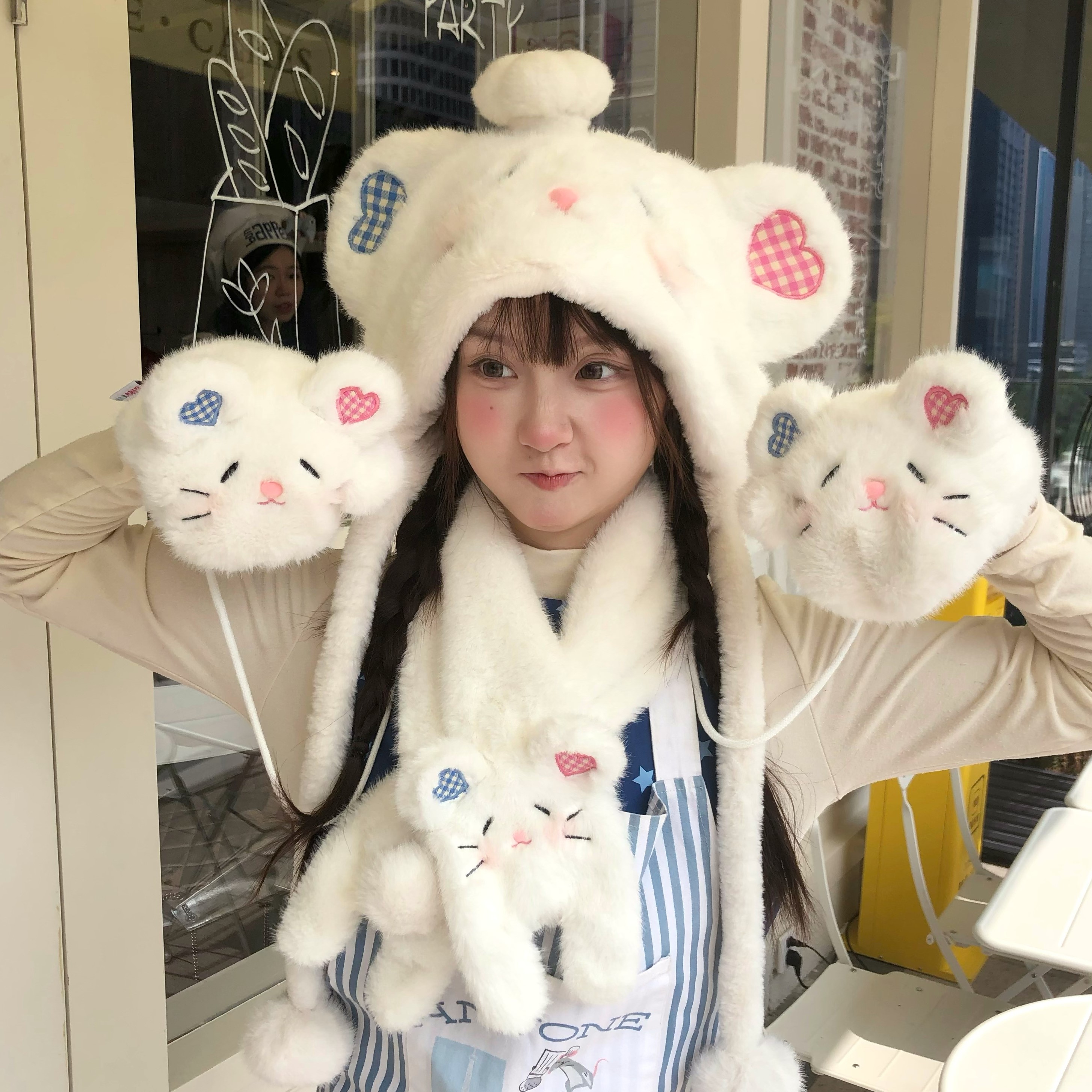 原创联名料理鼠鼠毛绒三件套套装