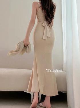 MISS WU UK221打动人心~气质女人味蝴蝶结吊带连衣裙my