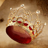 Fan Chengcheng's retro Japanese and Korean king's crown, prince's crown, men's beauty pageant, queen's award party headwear thumbnail 5