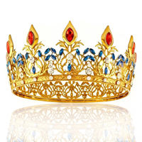 Fan Chengcheng's retro Japanese and Korean king's crown, prince's crown, men's beauty pageant, queen's award party headwear thumbnail 3