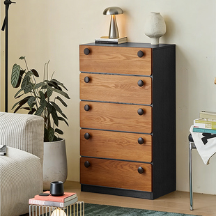 奢梵日记 中古风实木五斗柜卧室抽屉式储物柜主卧床尾落地收纳柜