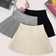 毛呢半身裙女秋冬新款 复古高腰显瘦百褶裙休闲百搭防走光A字短裙