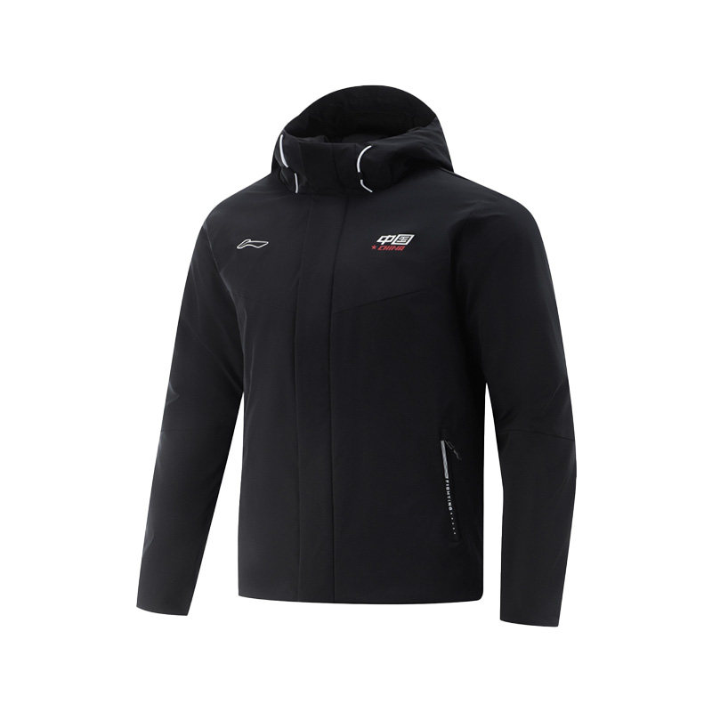 李宁棉服男冬季新款短款连帽加厚保暖防风情侣外套面包服AJMV155