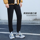 透气弹力束脚针织中腰跑步卫裤 李宁加绒运动裤 宽松秋冬款 长裤 男款