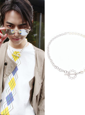 台剧近距离爱上你安同款钢圈项链