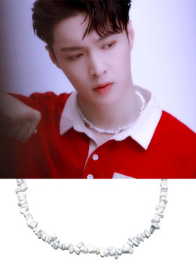 张艺兴同款碎石项链圈天然饰品