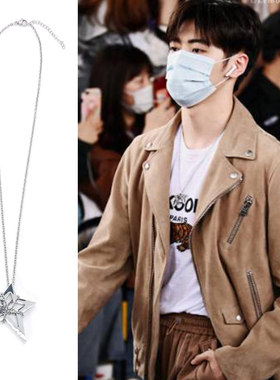 焉栩嘉同款捆绑星星光缠绕项链